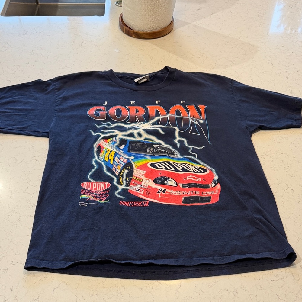 Vintage 1997 Jeff Gordon NASCAR Graphic T-Shirt SZ XL